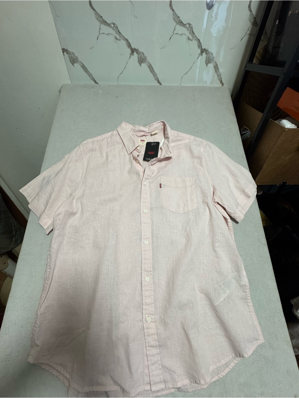 Levi's Light Pink Short-Sleeve Button-Down Shirt